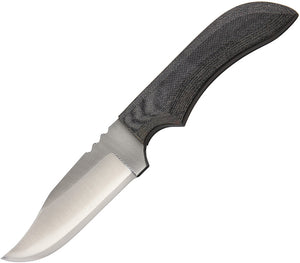 Anza Black Micarta Handle 7.34" Fixed Clip Pt Blade Knife w/ Belt Sheath JWK2M