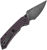 Tenable Knives Fenrir Top Linerlock Purple Micarta Folding Nitro-V Pocket Knife B1034H1