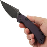 Tenable Knives Fenrir Top Linerlock Purple Micarta Folding Nitro-V Pocket Knife B1034H1
