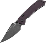 Tenable Knives Fenrir Top Linerlock Purple Micarta Folding Nitro-V Pocket Knife B1034H1