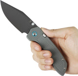 Tenable Knives Entity Top Linerlock Gray G10 Folding 14C28N Pocket Knife B1036H1