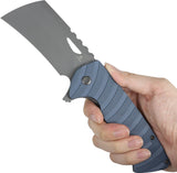 Tenable Knives Leviathan Linerlock Slate Blue G10 Folding D2 Steel Pocket Knife B1083A1
