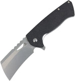 Tenable Knives Leviathan Linerlock Black Micarta Folding D2 Steel Pocket Knife B1083A3