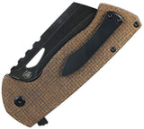 Tenable Knives Leviathan Linerlock Brown Micarta Folding D2 Steel Pocket Knife B1083A4