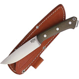 Bark River Fox River Green Micarta A2 Steel Fixed Blade Knife w/ Sheath 01113MGC
