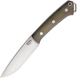 Bark River Fox River Green Micarta A2 Steel Fixed Blade Knife w/ Sheath 01113MGC