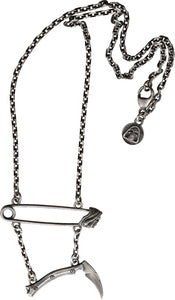 Bastinelli Creations Silver Reaper Necklace Short 18" Chain 245S