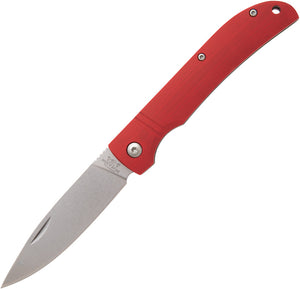 Bear & Son Drop Point Slip Joint Red G10 Folding D2 Steel Pocket Knife 457GR