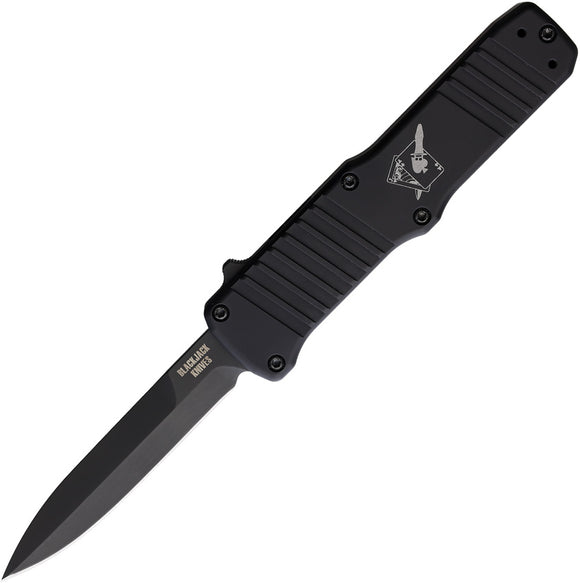 Blackjack Automatic Bayonet OTF Knife Black Aluminum 154CM Dagger Blade B4029