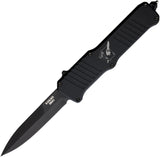 Blackjack Automatic Large Bayonet OTF Knife Black Aluminum 154CM Dagger Blade B4099