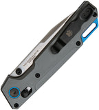 Bear Ops Nekama I Slide Lock Gray Aluminum Folding 14C28N Pocket Knife MC1000ALGYS