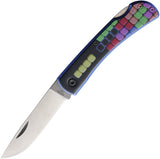 Bear & Son Small Farmhand Lockback Tetris Aluminum Folding Stainless Knife 137LBLTRS