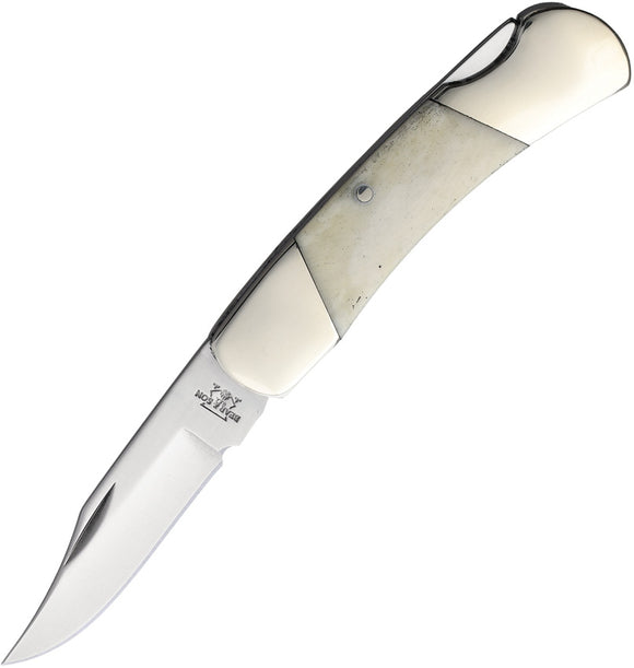 Bear & Son Executive Lockback White Bone Stainless Pocket Knife WSB26