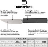 Butterfork Paring Dark Gray ABS AR-RPM9 Fixed Blade Kitchen Knife 01PKDG