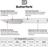 Butterfork Paring Light Gray ABS AR-RPM9 Fixed Blade Kitchen Knife 01PKLG