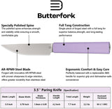 Butterfork Paring Purple ABS AR-RPM9 Fixed Blade Kitchen Knife 01PKPP