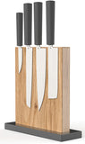 Butterfork Modern Dark Gray ABS AR-RPM9 4pc Fixed Blade Kitchen Knife Set w/Stand 01WSDG