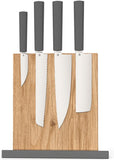 Butterfork Modern Dark Gray ABS AR-RPM9 4pc Fixed Blade Kitchen Knife Set w/Stand 01WSDG