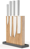 Butterfork Modern Light Gray ABS AR-RPM9 4pc Fixed Blade Kitchen Knife Set w/Stand 01WSLG