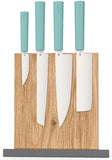 Butterfork Modern Mint Green ABS AR-RPM9 4pc Fixed Blade Kitchen Knife Set w/Stand 01WSMT