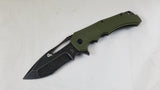 Black Fox Hugin Linerlock Green G10 Folding 440C Stainless Pocket Knife 721G
