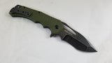Black Fox Hugin Linerlock Green G10 Folding 440C Stainless Pocket Knife 721G