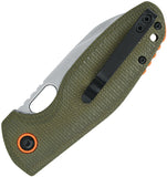 Black Fox Puffy Linerlock Green Micarta Folding 10Cr15CoMoV Pocket Knife 786MOD