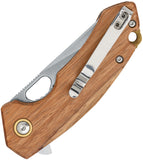 Black Fox The Corner Linerlock Ziricote Wood Folding 10Cr15CoMoV Pocket Knife 787ZW