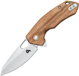 Black Fox The Corner Linerlock Ziricote Wood Folding 10Cr15CoMoV Pocket Knife 787ZW
