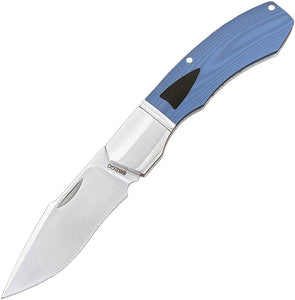 Begg Knives Recurve Slip Joint Blue G10 Folding Sandvik 14C28N Pocket Knife 039