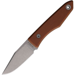 Big Idea Design Lookout Natural Micarta Nitro-V Fixed Blade Knife w/ Sheath 009MBR