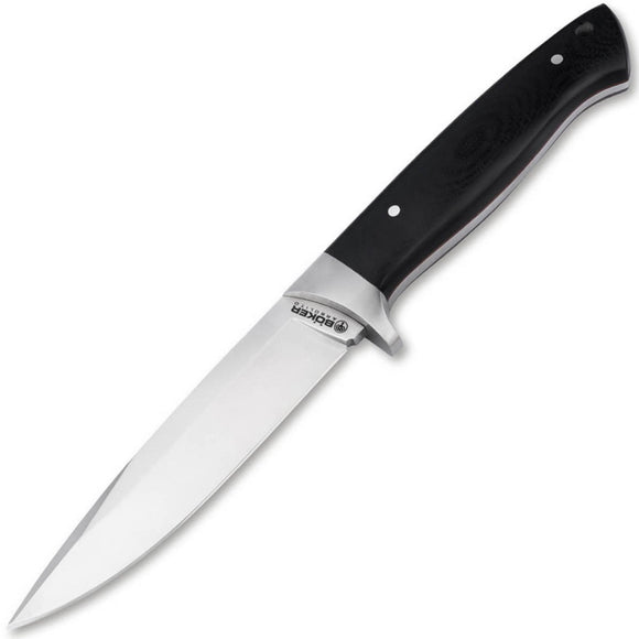 Boker Arbolito Newenche Black G10 Bohler N695 Fixed Blade Knife w/ Sheath 02BO353G10