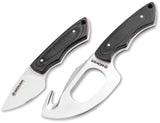 Boker Arbolito Chaman Black Micarta Bohler N695 2pc Fixed Blade Knife Set 02BA5129M