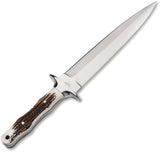 Boker Arbolito Colmillo Hx Stag ACX 390 Steel Fixed Blade Knife w/ Sheath 02BA5918HX