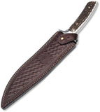 Boker Arbolito Toro HX Stag ACX 390 Steel Drop Point Fixed Blade Knife w/ Sheath 02BA595HX