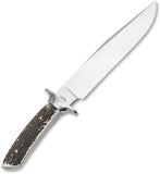 Boker Arbolito Toro HX Stag ACX 390 Steel Drop Point Fixed Blade Knife w/ Sheath 02BA595HX