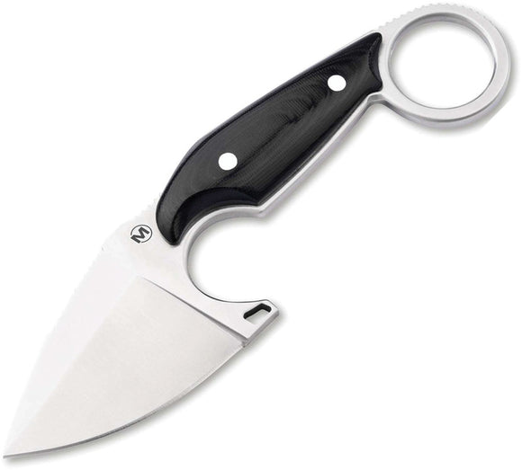 Boker Magnum Enki Black Micarta 440 Stainless Fixed Blade Knife w/ Sheath 02BM0001