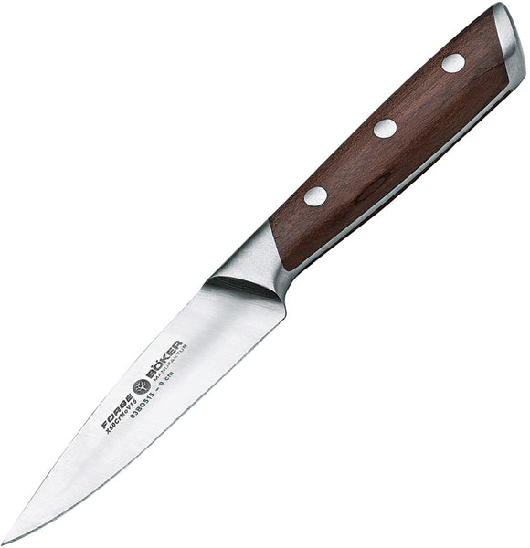 Boker Forge Paring Maple Wood X50CrMoV15 Fixed Blade Kitchen Knife 03BO515
