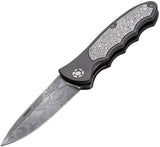 Boker Battle Tank Leopard I Damascus Steel III Linerlock Folding Knife 140147DAM