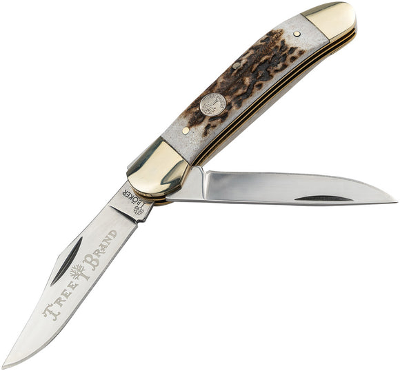Boker Traditional Series 2.0 Tree Brand Copperhead Stag Folding D2 Pocket Knife 110823ST