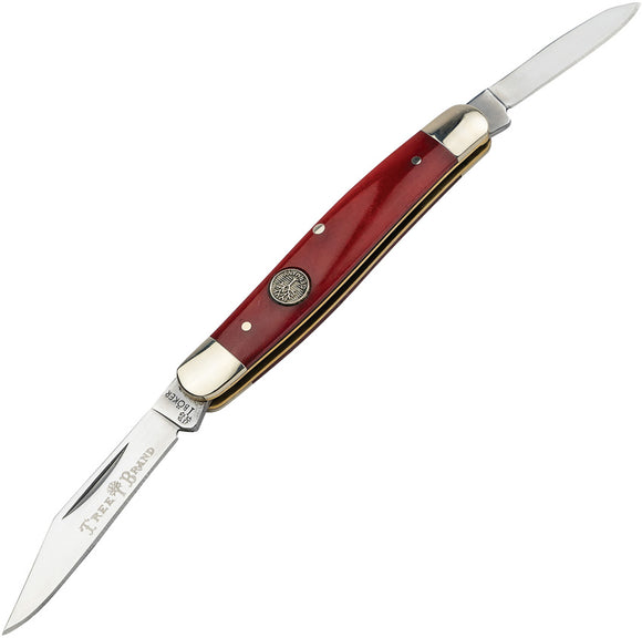 Boker Traditional Series 2.0 Tree Brand Small Pen Red Bone Folding D2 Steel Knife 110844