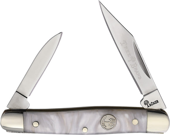 Boker Traditional Series 2.0 Tree Brand Pen Faux Mother of Pearl Folding D2 Steel Knife 110876
