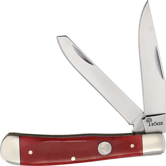 Boker Traditional Series 2.0 Trapper Smooth Red Bone Folding 1095 Knife 110882