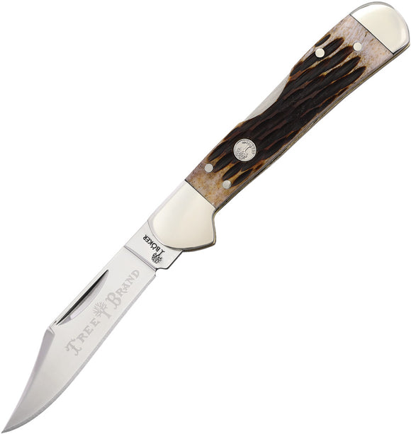 Boker Traditional Series 2.0 Tree Brand Copperlock Amber Bone Folding D2 Steel Knife 110886