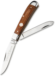 Boker Traditional Series 2.0 Tree Brand Trapper Brown Micarta Folding D2 Steel Knife 110889