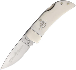 Boker Tree Brand Lockback White Smooth Bone Folding D2 Steel Pocket Knife 110894