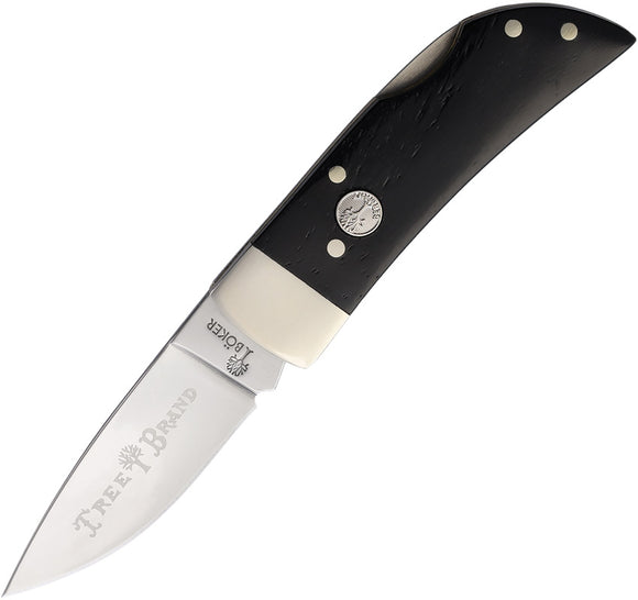 Boker Tree Brand Lockback Black Smooth Bone Folding D2 Steel Pocket Knife 110895