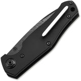 Boker 1969 Z28-Damast Shadow Linerlock Black Aluminum Folding Damascus Knife 111110DAM