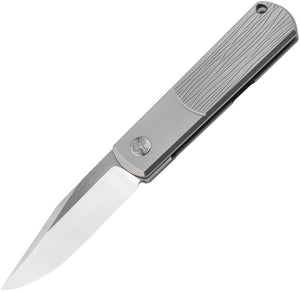 Boker BRLW Framelock Gray Titanium Folding MagnaCut Clip Pt Pocket Knife 112630