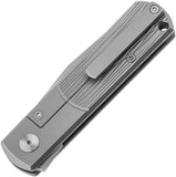 Boker BRLW Framelock Gray Titanium Folding MagnaCut Clip Pt Pocket Knife 112630